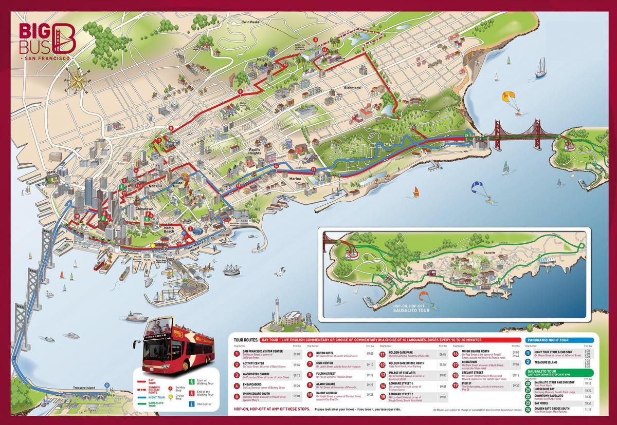 gran mapa de autobuses de San Francisco