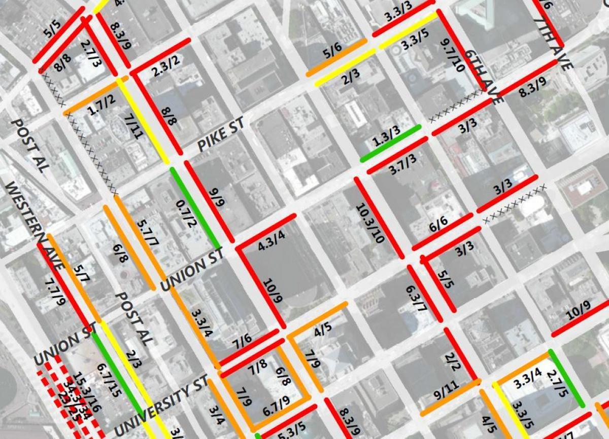 Mapa de San Francisco de 2 horas de estacionamiento