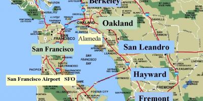 Mapa de la zona de San Francisco, california