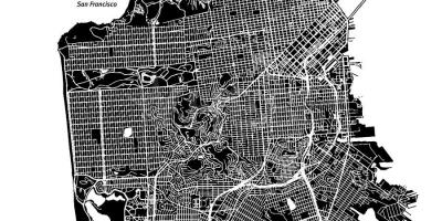 Mapa de San Francisco de vector