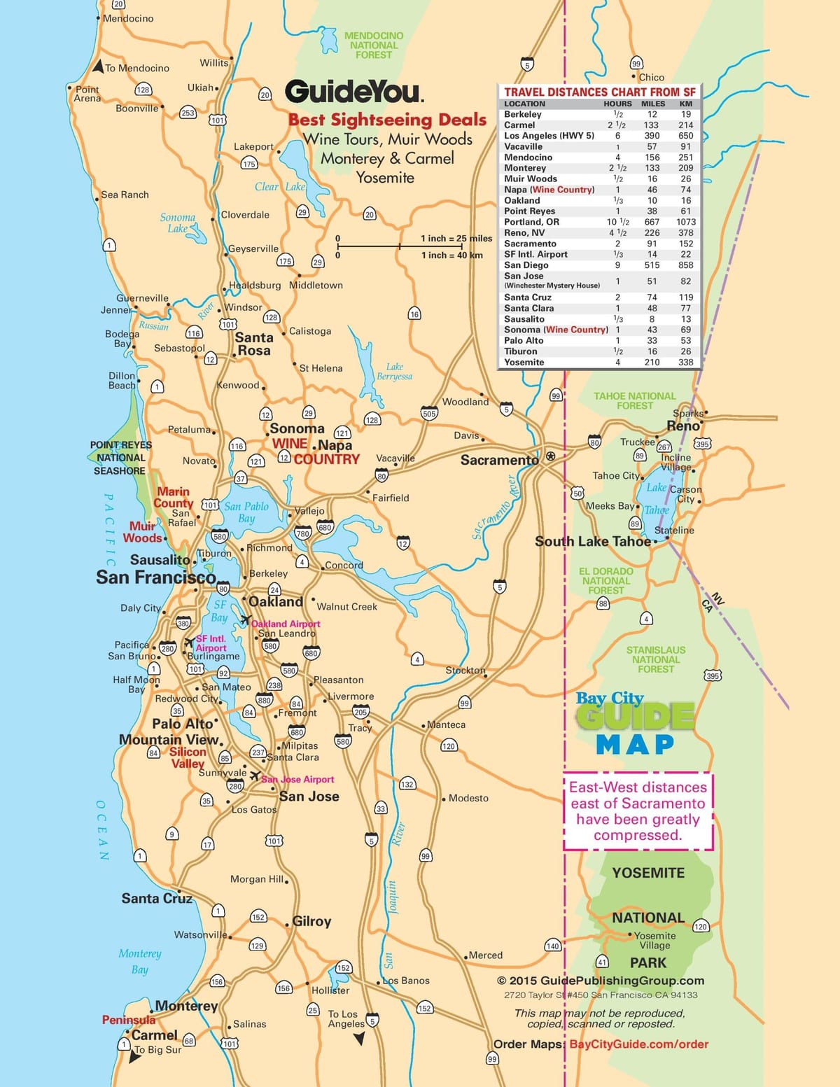 Mapa de la zona de la bahía de la carretera