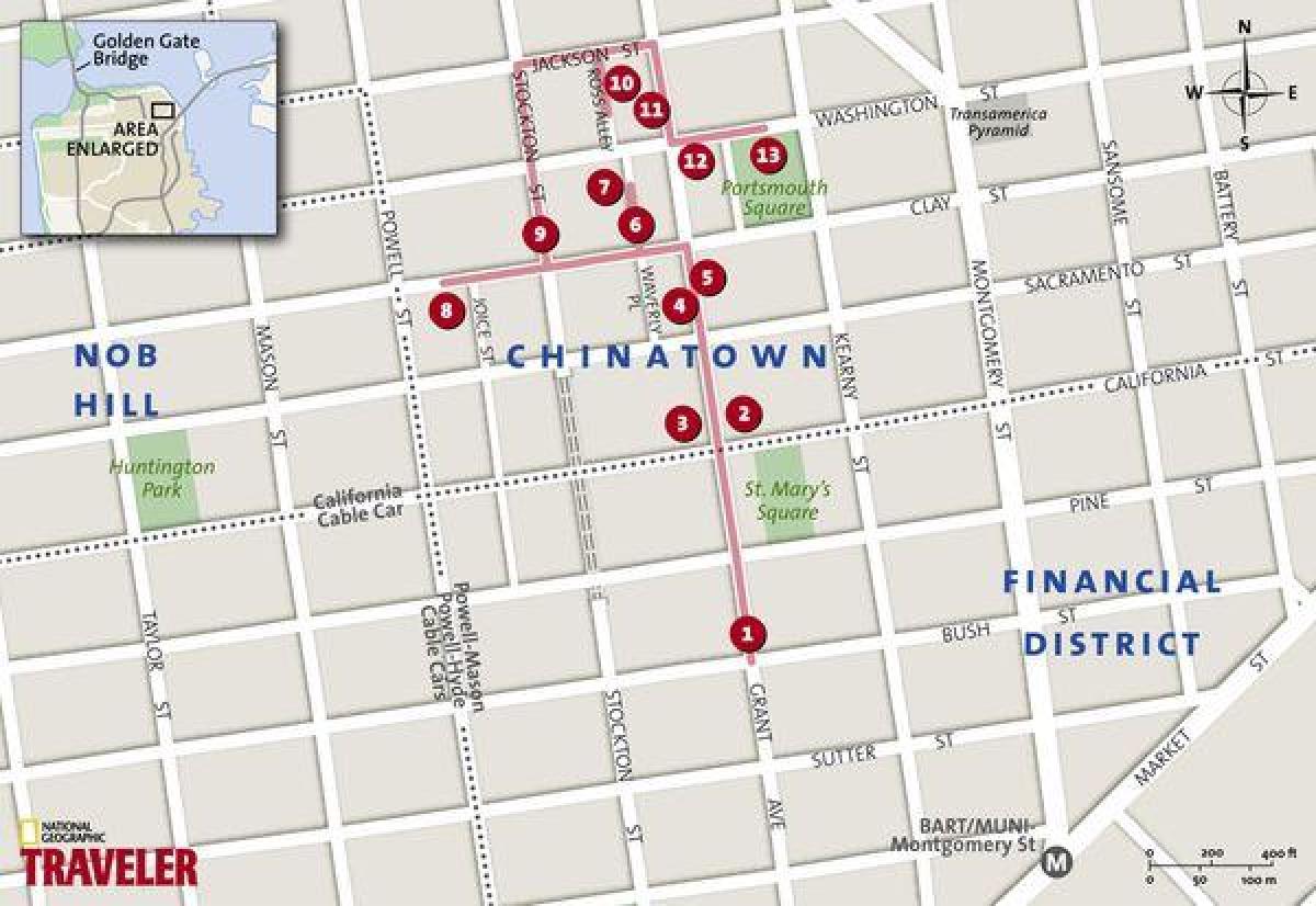 mapa de chinatown de San Francisco