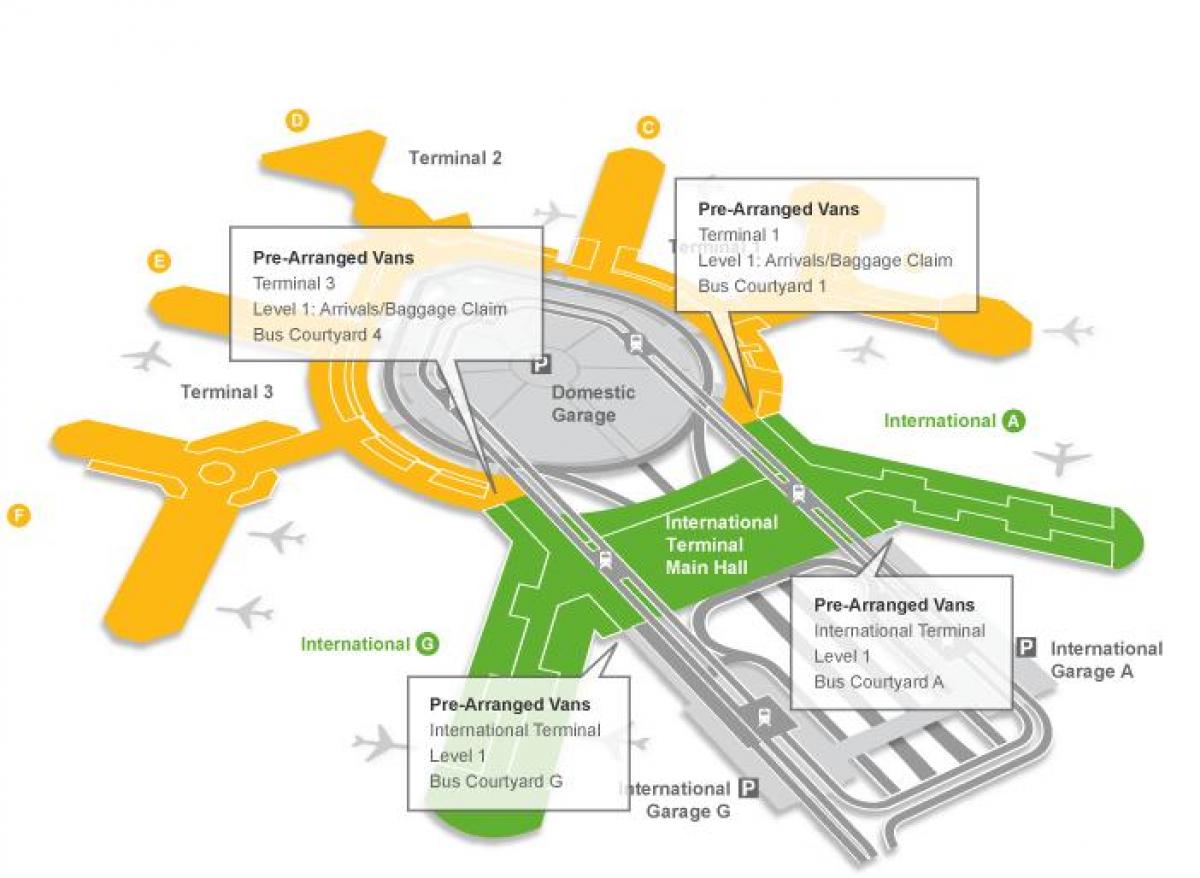 Mapa del aeropuerto de San Francisco de reclamo de equipaje