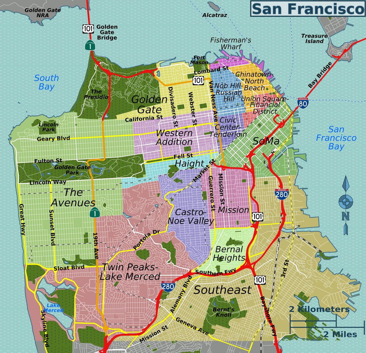 el distrito de la misión mapa