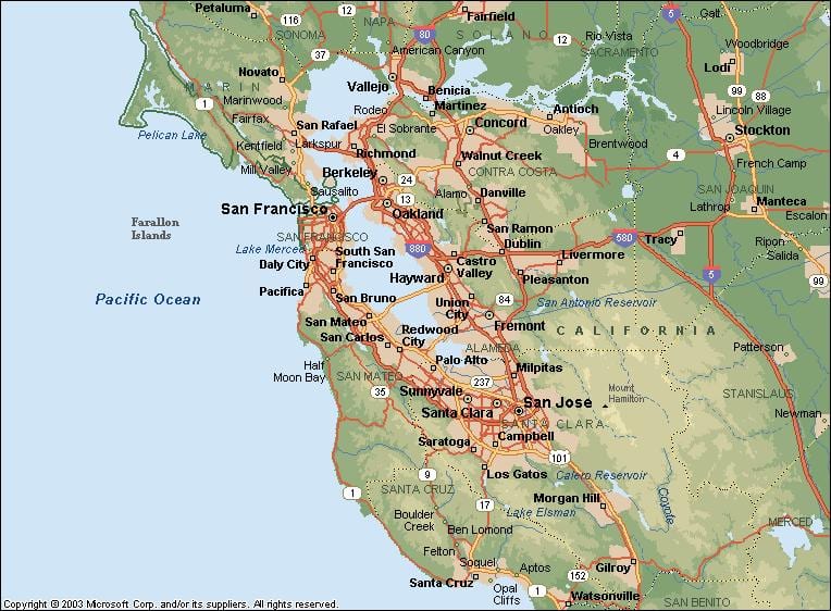 La bahía de san francisco mapa