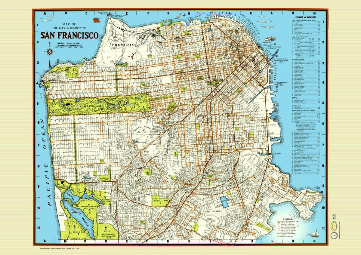 Mapa de calle San Francisco cartel