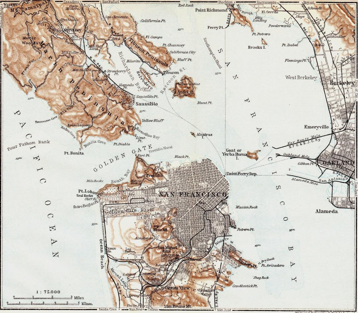 Mapa de la vendimia de San Francisco 