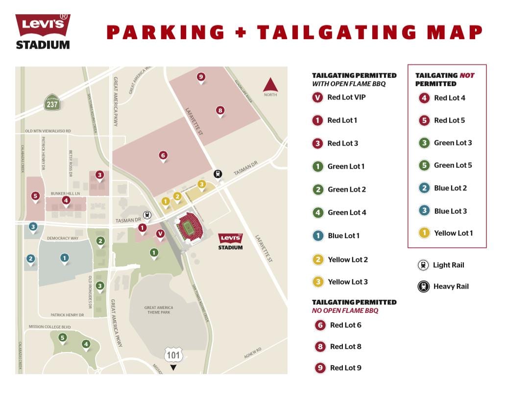 levi's stadium de entrada mapa