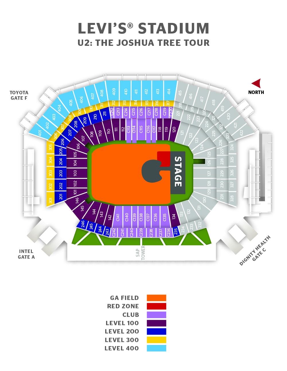 levi's stadium de suite de mapa