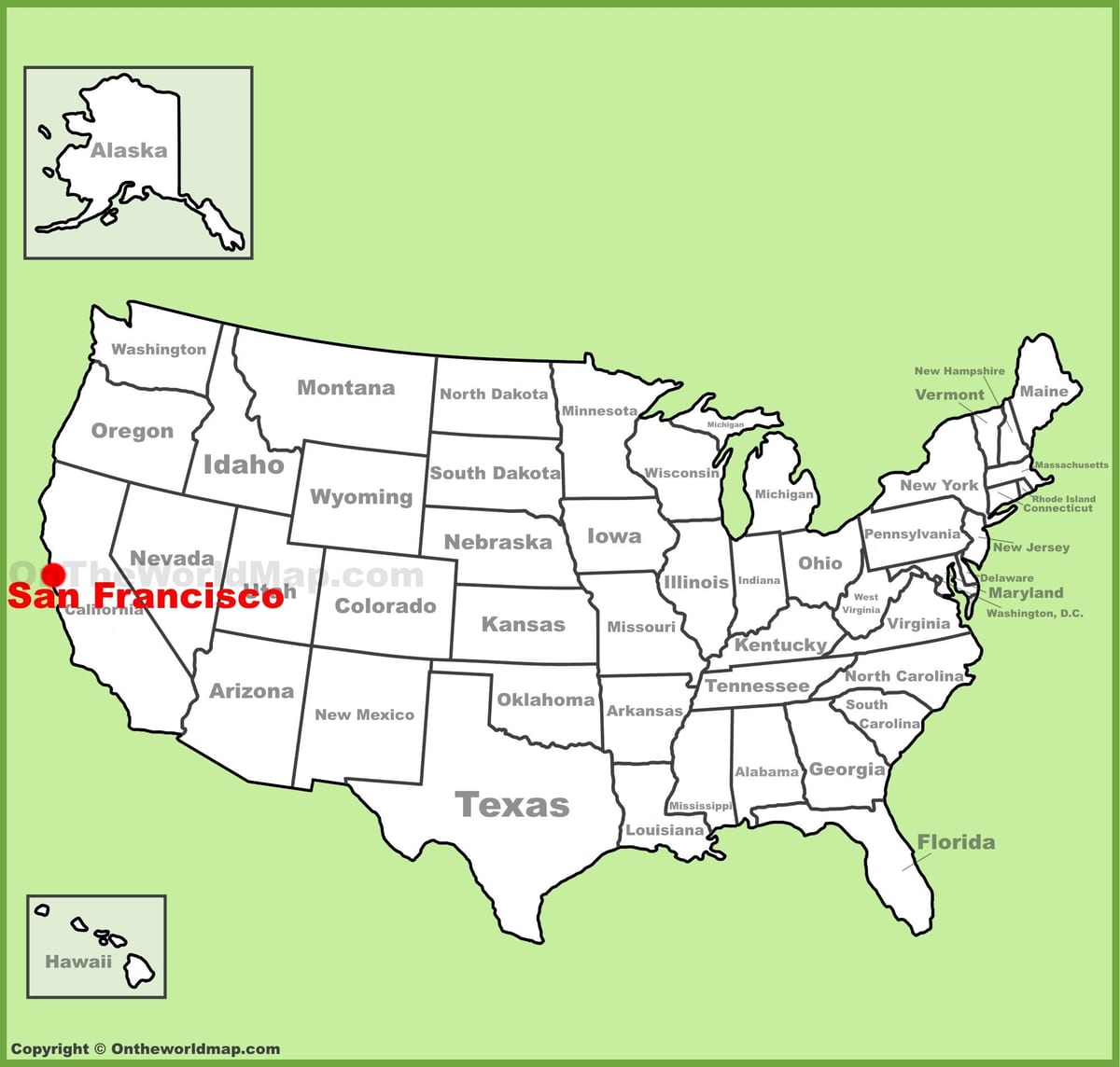 Mapa de la localidad de San Francisco