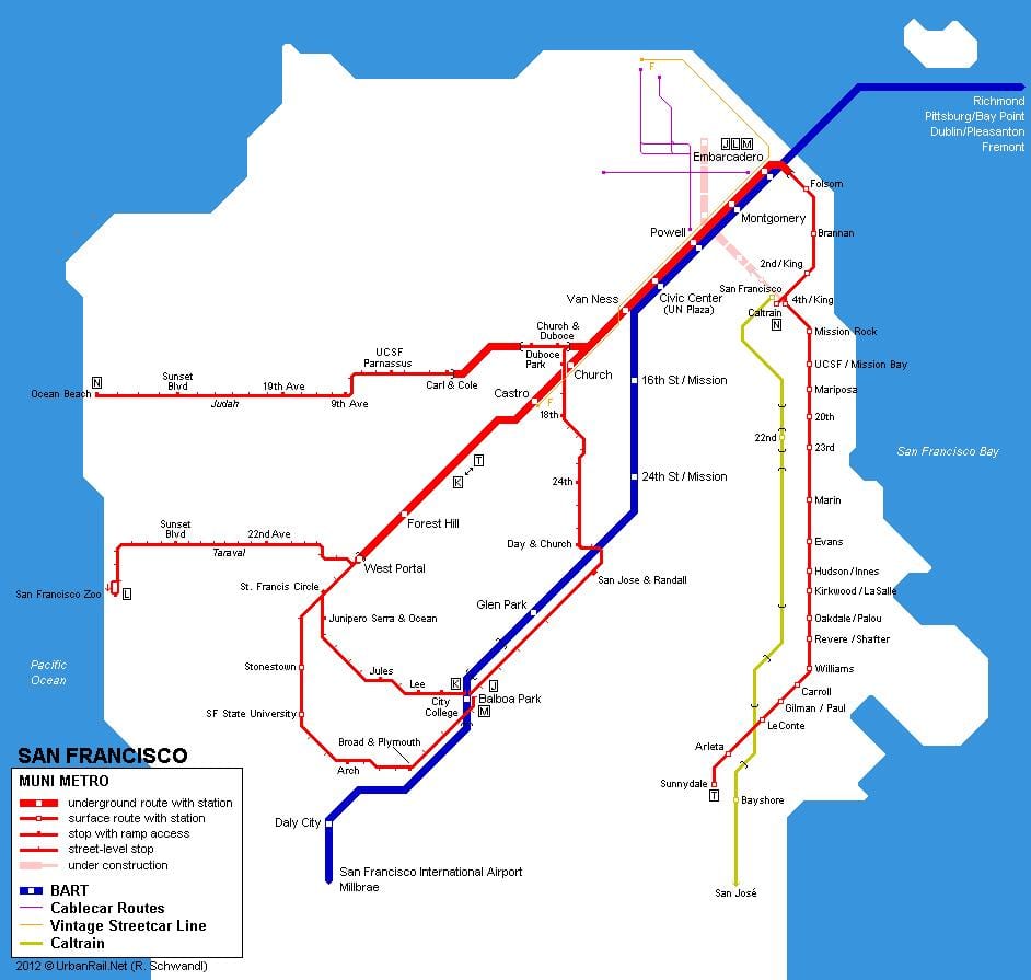 Mapa de la muni de tranvía