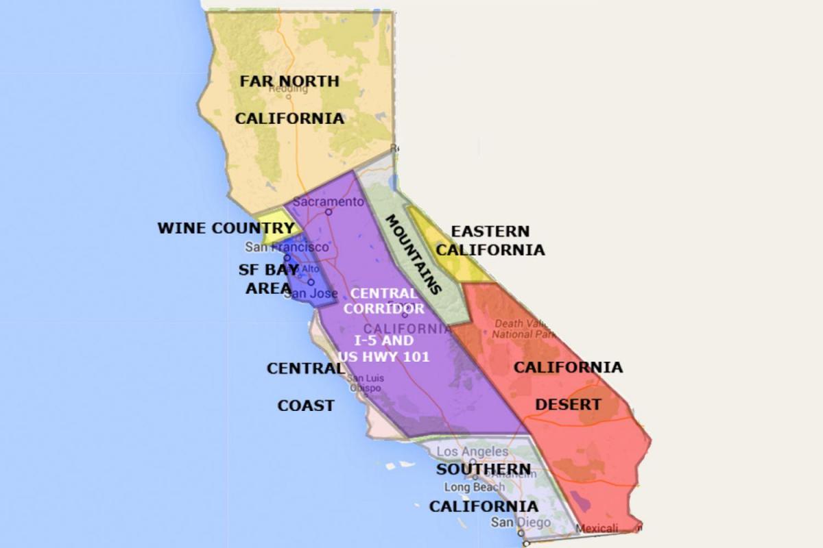 San Francisco, california en el mapa