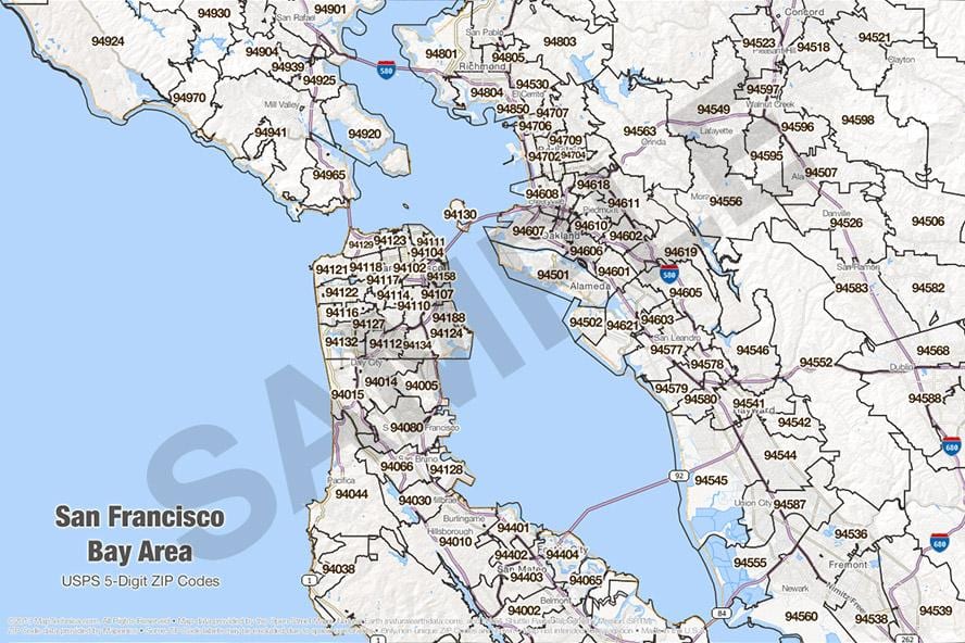 área de la bahía de código de área de mapa