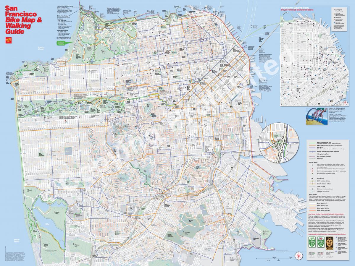 Mapa de San Francisco de bicicletas