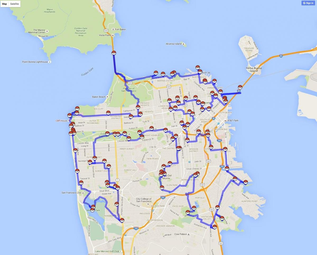 Mapa de San Francisco de pokemon