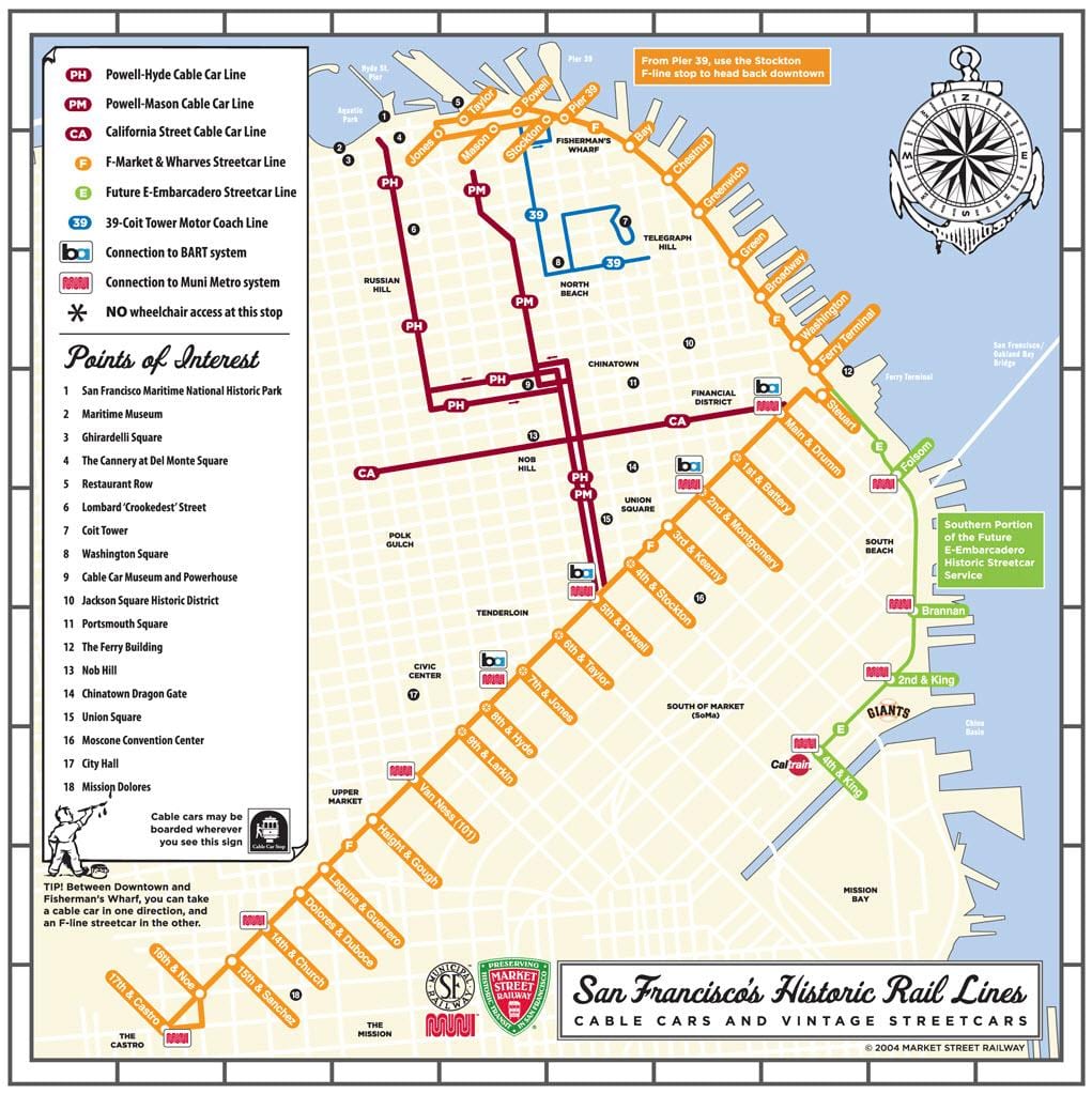 SFO tranvía mapa