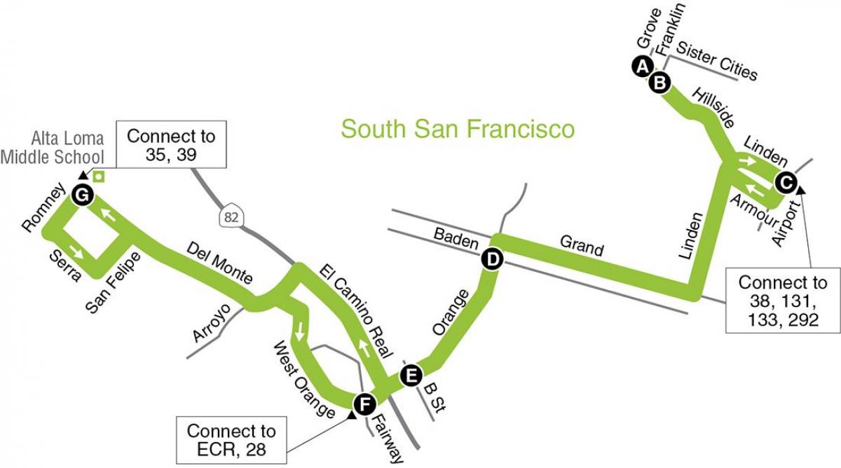 Mapa de San Francisco a las escuelas primarias