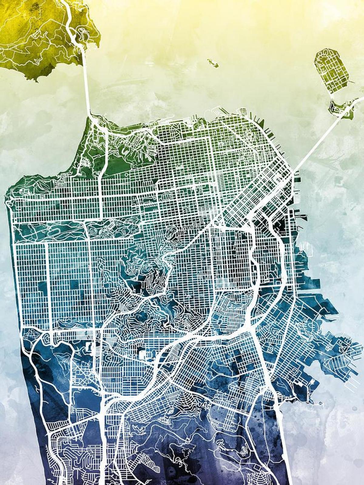 Mapa de la ciudad de San Francisco de arte