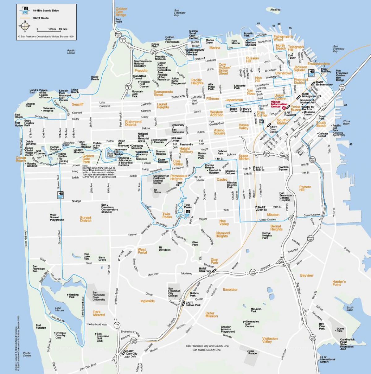Mapa de San Francisco monumentos