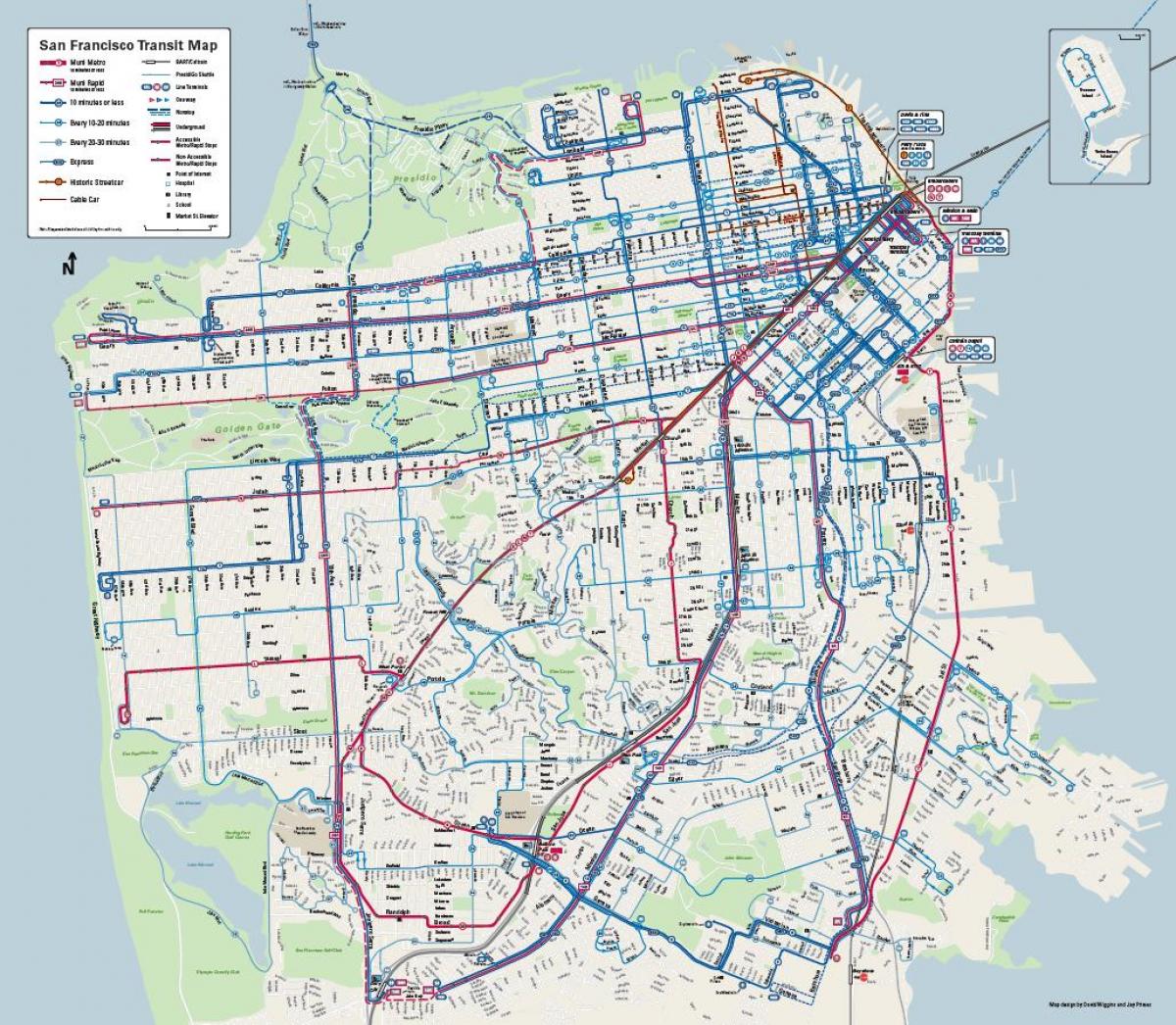 San Francisco, sistema de bus mapa