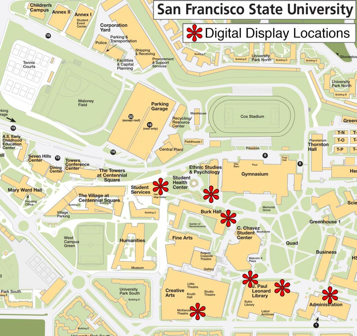 Universidad estatal de San Francisco mapa