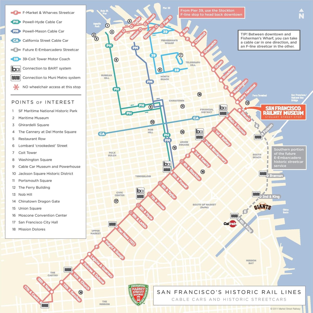 SFO teleférico mapa