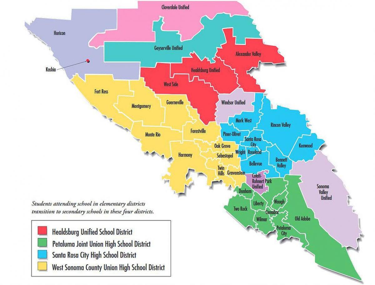 San Francisco del distrito escolar mapa