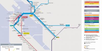 Estaciones de Bart a San Francisco mapa