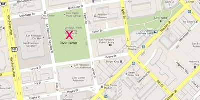 Mapa de centro cívico de San Francisco