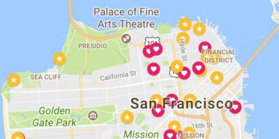 Mapa de distrito financiero de San Francisco