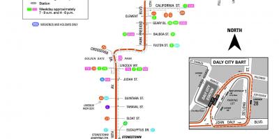 San Francisco de autobús 28 mapa de la ruta
