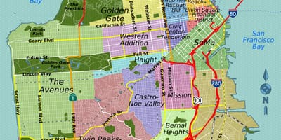 El distrito de la misión mapa