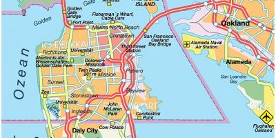 Mapa de east bay ciudades
