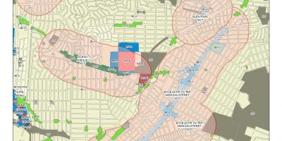 Mapa de excelsior distrito de San Francisco