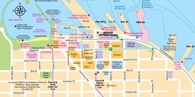 Mapa de fisherman's wharf de San Francisco