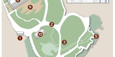 Mapa de jardín de té japonés
