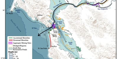 Mapa de la bahía de San Francisco profundidad