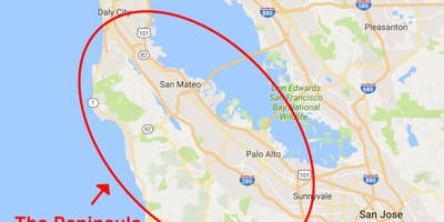 Mapa de la península de San Francisco 