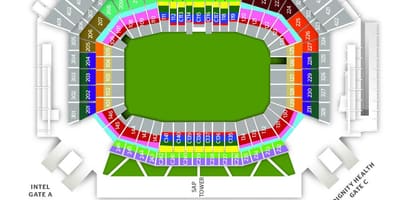 Mapa de levi's stadium puerta