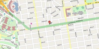 Mapa de calle de lombard street de San Francisco
