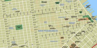 Mapa de la ciudad de San Francisco ca