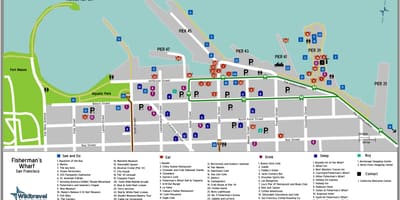 Mapa de San Francisco fisherman's wharf