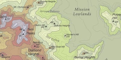 Mapa de la misión de la bahía de San Francisco