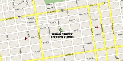 Mapa de la tienda de San Francisco