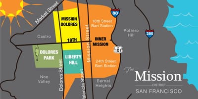 Mapa de distrito de la misión de San Francisco