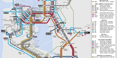 San Francisco de transporte masivo mapa