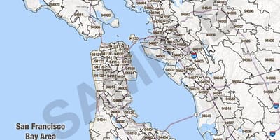 Área de la bahía de código de área de mapa