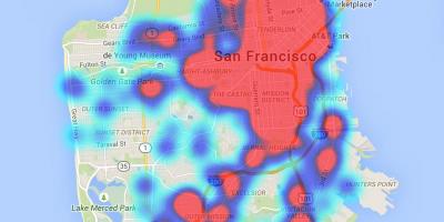Mapa de San Francisco heces