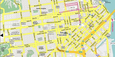 San Francisco lugares de interés mapa