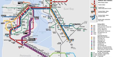 Mapa de transporte público de San Francisco